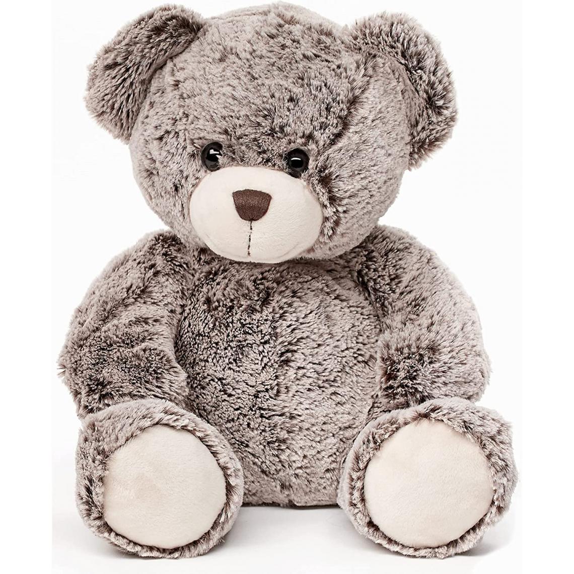 Uni-Toys - Peluche ours Teddy Super Doux de 24 cm gris - Animaux