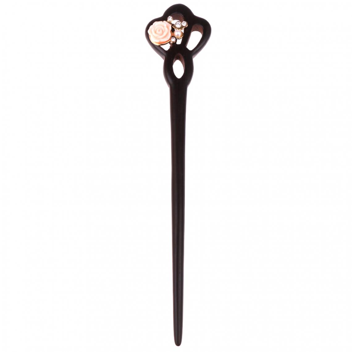 marque generique - Vintage Wooden Chopstick Hair Stick Pin Wood Femmes Accessoires pour cheveux Purple - Perles