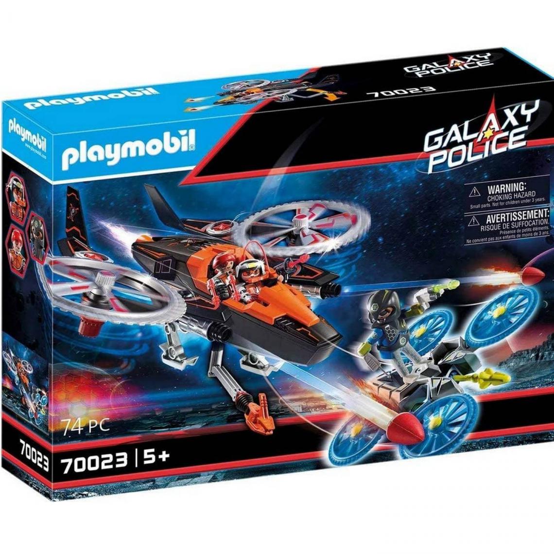 Playmobil - 70023 Helicoptere et pirates de l espace - Playmobil