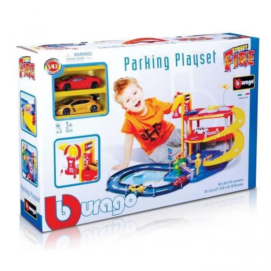 Maisto - BURAGO Garage 3 niveaux 1 Voiture inclus - Playmobil