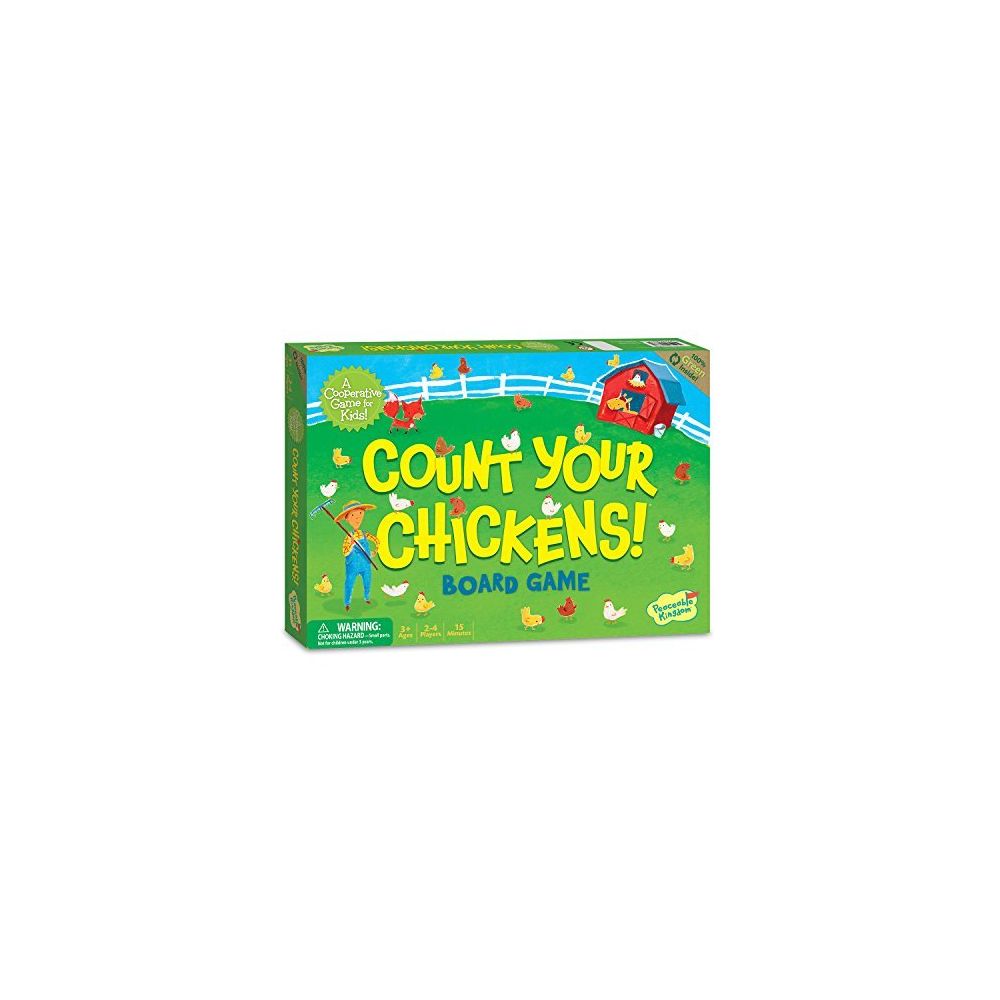 Peaceable Kingdom - Peaceable Kingdom Count Your Chickens Award Winning Cooperative Counting Game for Kids - Jeux de cartes