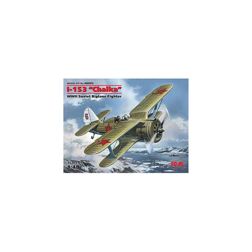 Icm - ICM48095 1/48 I-153-Chaika WWII Soviet Biplane Fighter - Avions RC