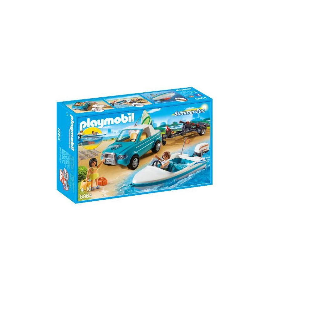 Playmobil - Voiture avec bateau et moteur submersible - 6864 - Playmobil