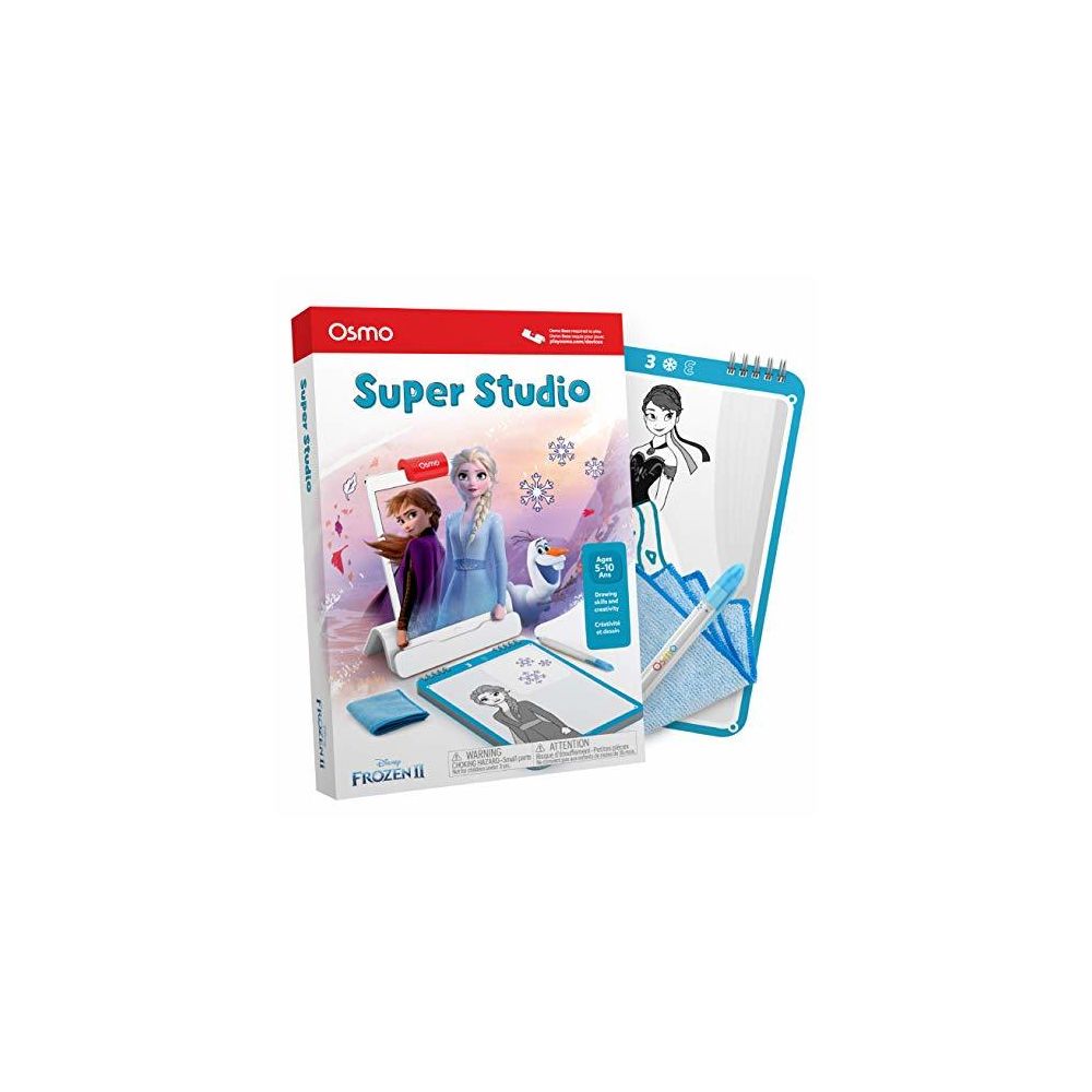 Osmo - Osmo - Super Studio Disney Frozen 2 Game - Ages 5-11 - Learn to Draw Elsa Anna Olaf & more Favorites & Watch them Come to Life - For iPad or Fire Tablet (Osmo Base Required) - Jeux d'éveil