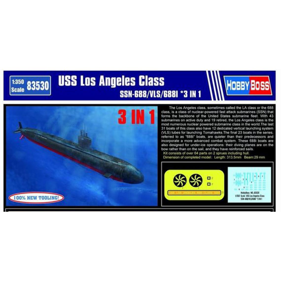 Hobby Boss - USS Los Angeles Class SSN-688/VLS/688I - 1:350e - Hobby Boss - Accessoires et pièces
