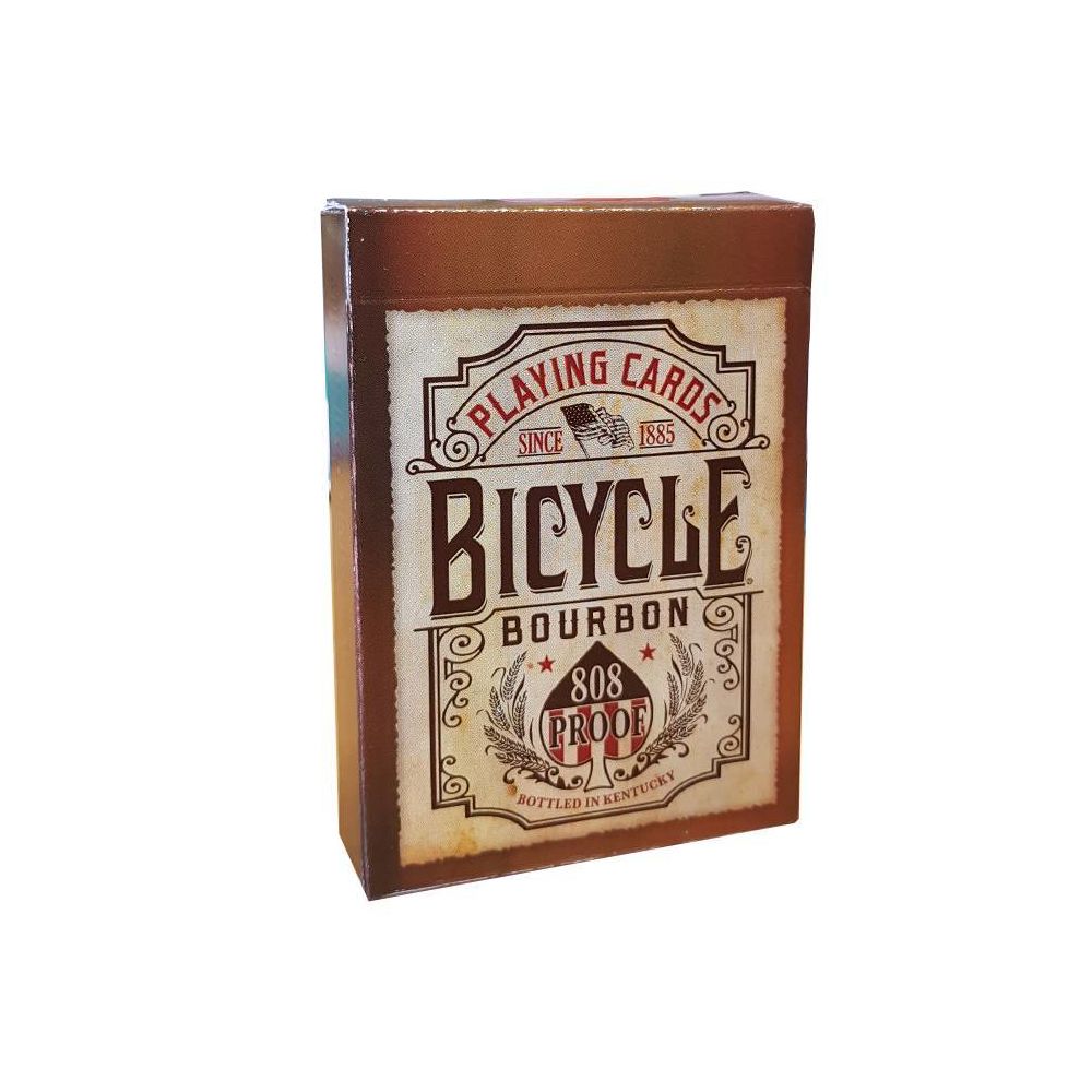 Bicycle Cards - Bicycle ""BOURBON"" - Jeu de 56 cartes toilées plastifiées - format poker - 2 index standards - Magie