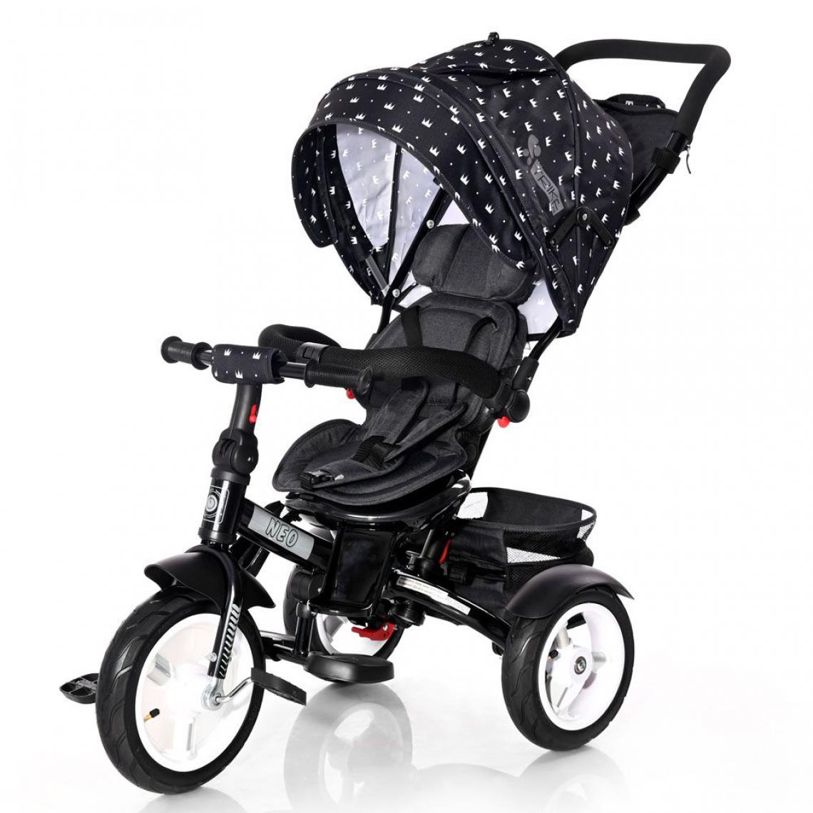 Lorelli - Tricycle évolutif bébé / enfant NEO Roues gonflables Lorelli noir - Tricycle