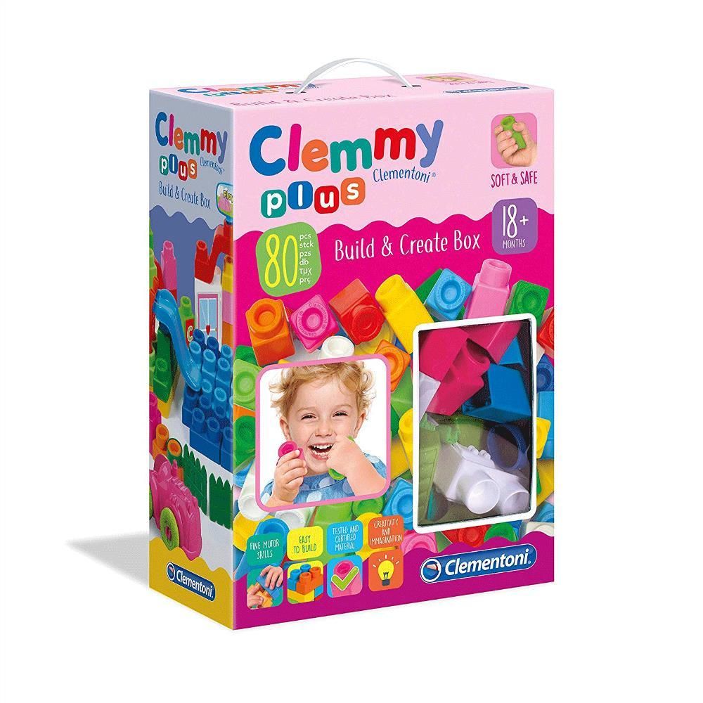 Clementoni - Clementoni - 17258 - Clemmy Plus - Build and Create Box, Multicolore - Jouet électronique enfant