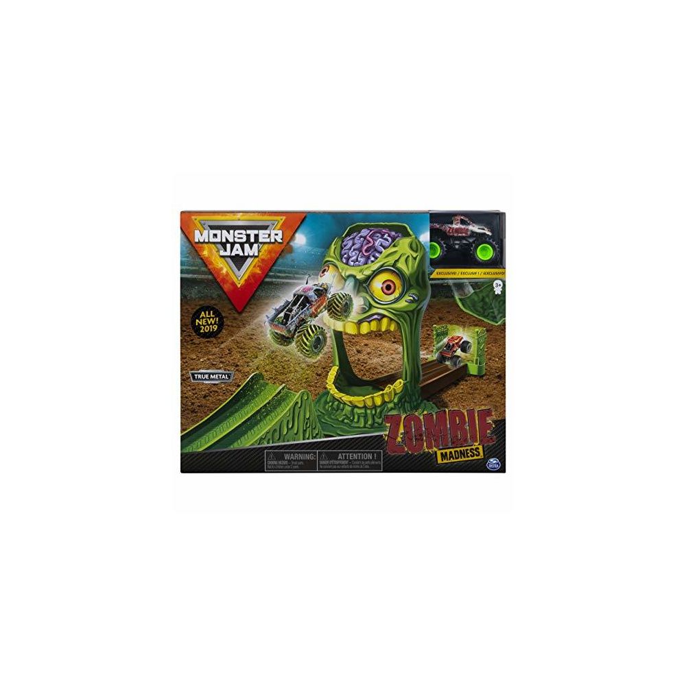 Monster Jam - Monster Jam Official Zombie Madness Playset Featuring Exclusive Die-Cast Zombie Monster Truck - Voitures