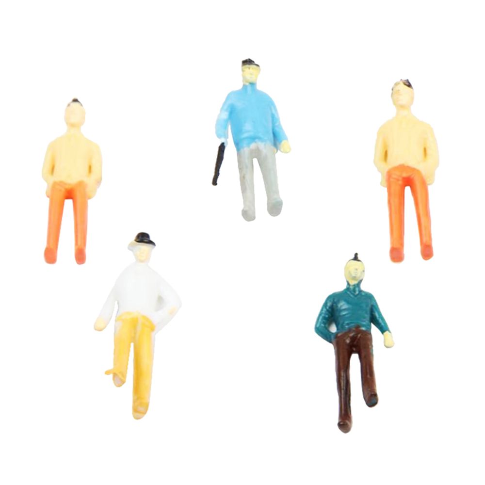 marque generique - 5 pièces peintes couleur modèle personnes miniature figure train mise en scène 75 cm - Accessoires maquettes