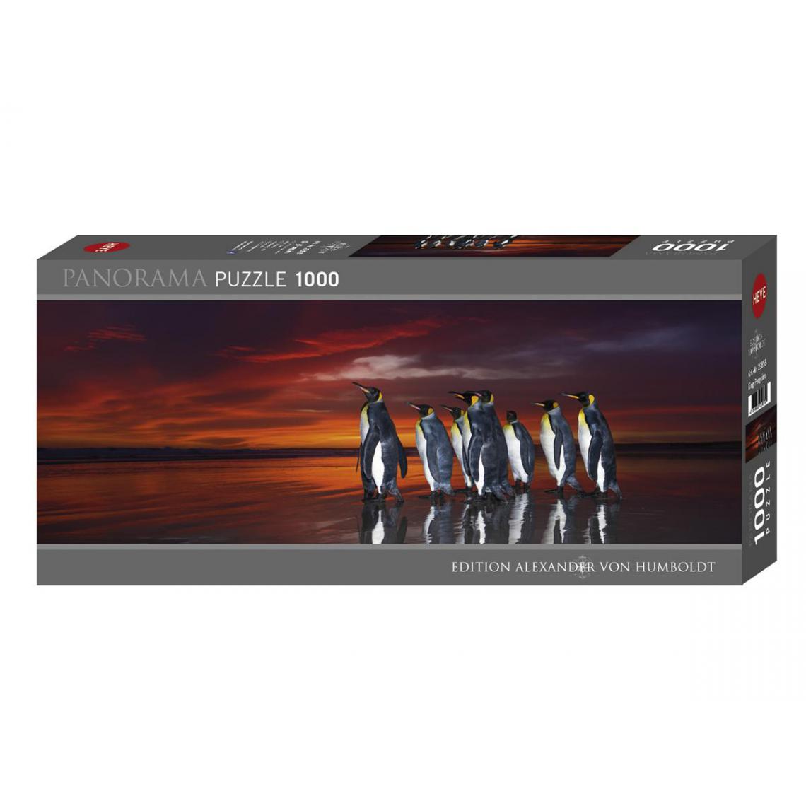Heye - Heye - PUZZLE 1000 pièces - PANORAMA KING PENGUINS - Animaux
