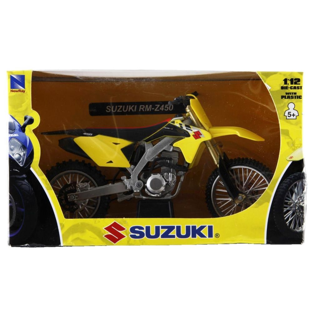 New Ray - Modèle réduit : Moto Suzuki RM-Z450 : Échelle 1/12 - Voitures