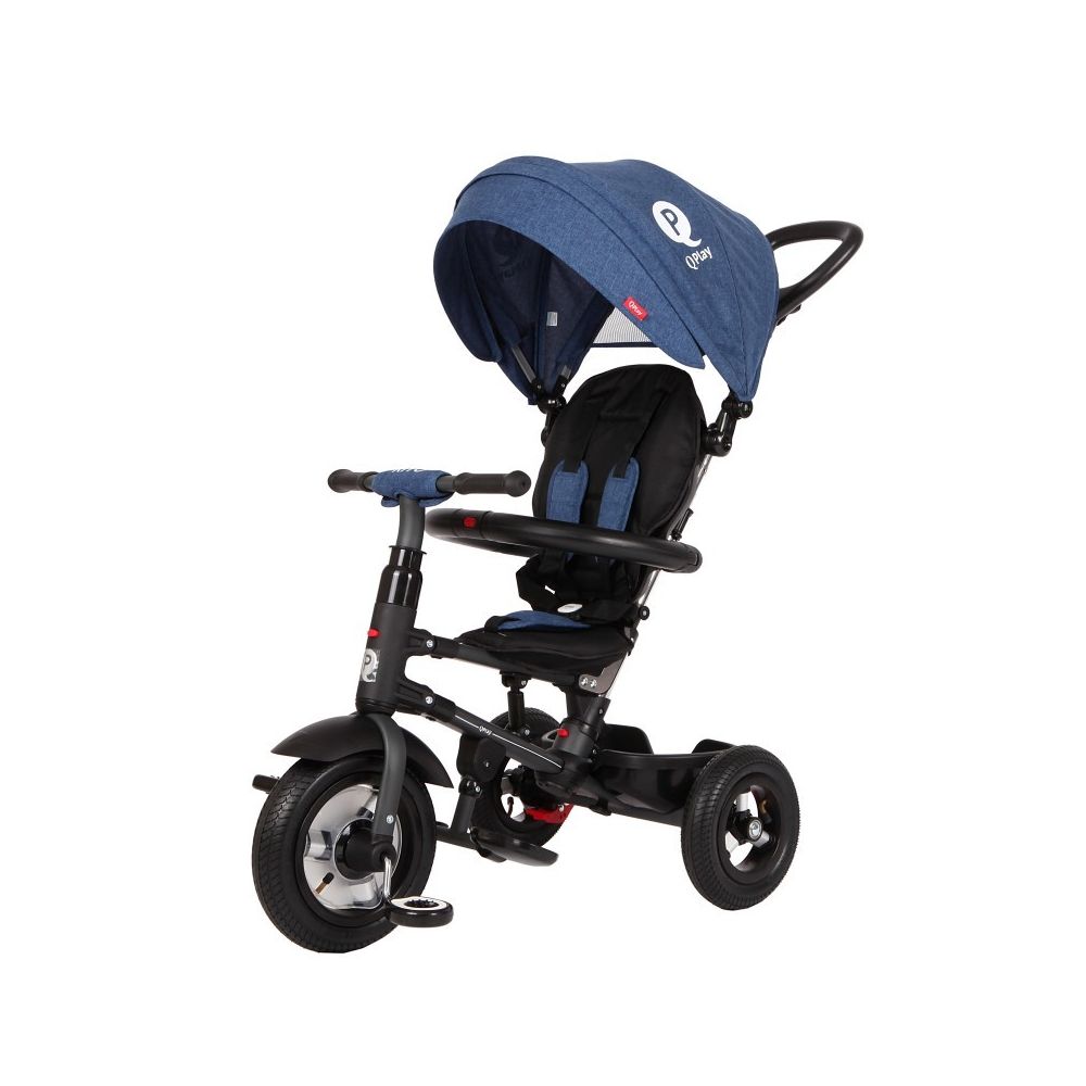 Qplay - QPlay Rito Air Baby Evolutionary Tricycle - Pliable - Vélo à pédale - Couleur Bleue - 10 à 36 mois - Poids supportable maximum 25kg - Tricycle