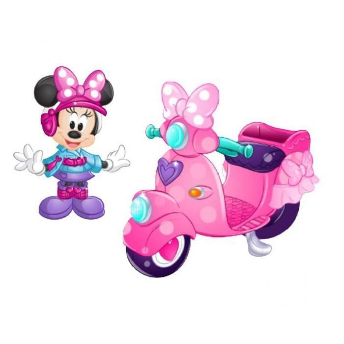 Mia Gioielli - Minnie, Véhicule avec 1 figurine 7,5 cm et 1 accessoire, Modele Scooter avec Side-Car, Jouet pour enfants des 3 ans, MCN182 - Mini-poupées