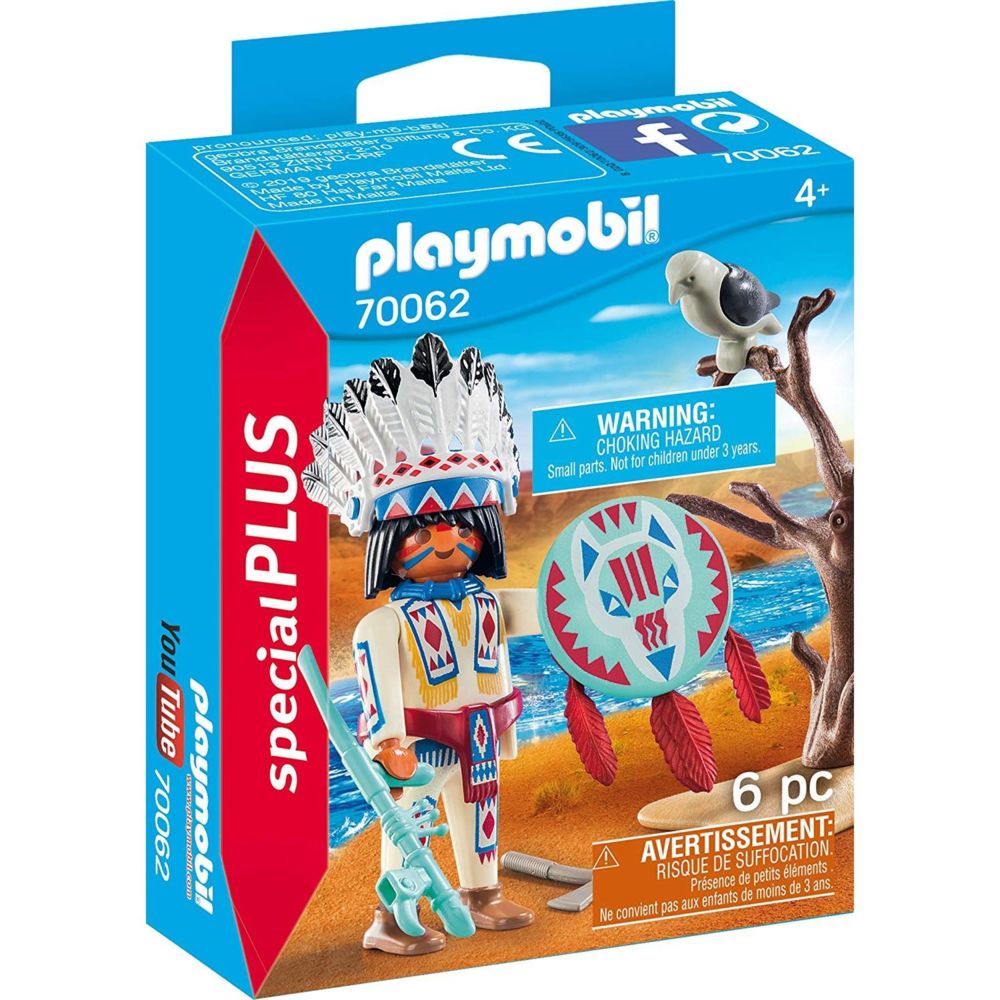 Playmobil - PLAYMOBIL 70062 - Dinos - Spécial Plus - Chef de tribu autochtone - Playmobil