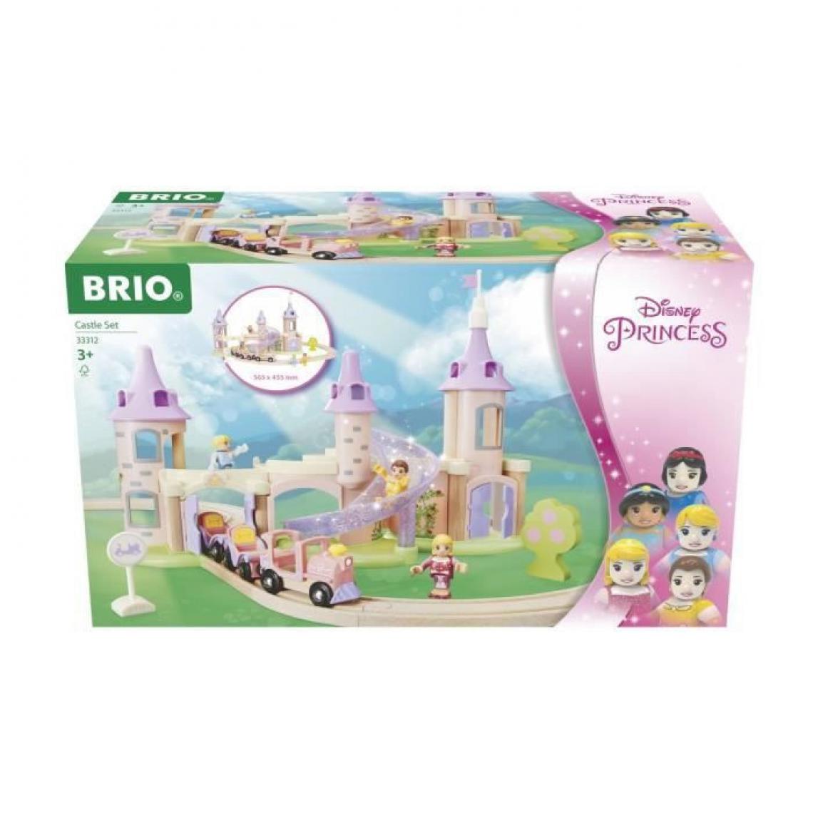 BRIO - DISNEY Brio Circuit Chateau Princesses - Coffret 18 pieces - Circuit de train en bois - Ravensburger - Des 3 ans - 33312 - Circuits