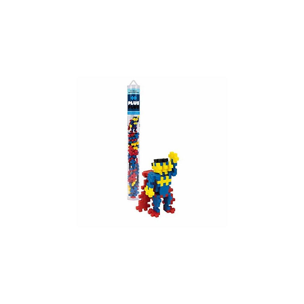 Plus Plus - PLUS PLUS - Mini Maker Tube - Superhero - 70 Piece Construction Building Stem Toy Interlocking Mini Puzzle Blocks for Kids - Jeux d'éveil