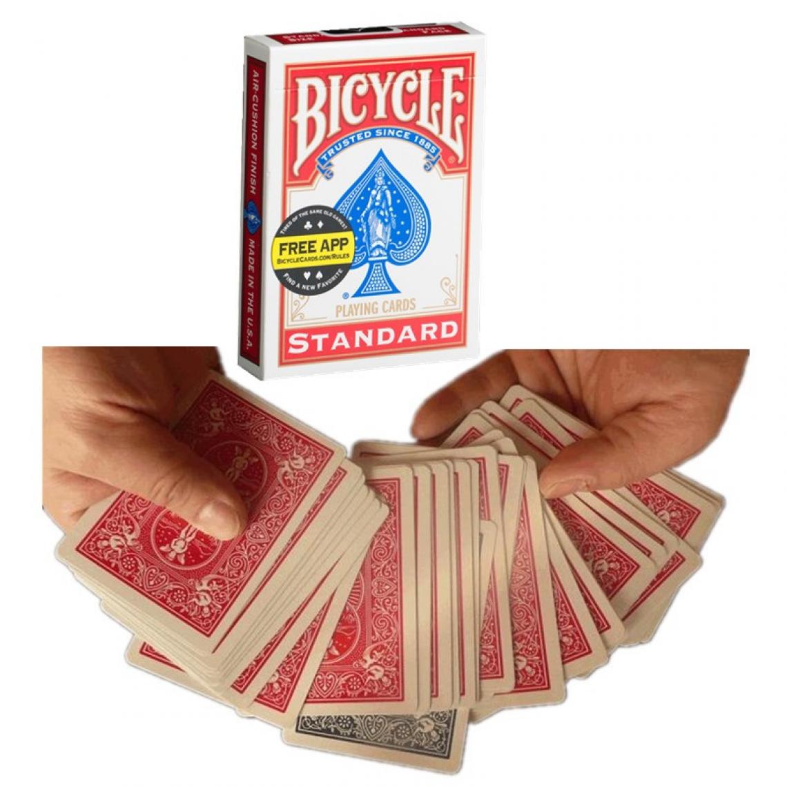 Universal - 1 PCs Vélo, poker, cartes magiques, comédie physique, fermeture, trucs magiques, accessoires.(Rouge) - Jeux de cartes