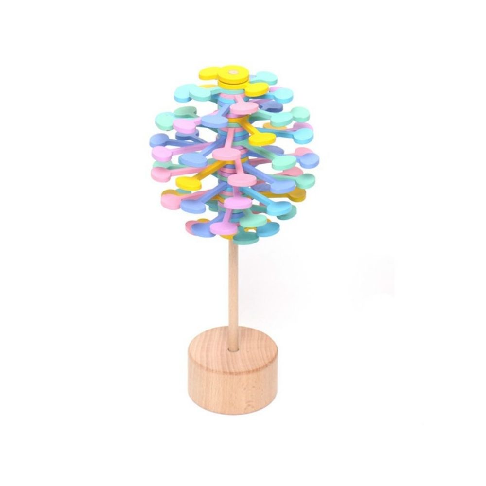 Wewoo - Fidget Cube Bois massif Rotatif Lollipop Série Fischer Ornements Créatifs Décompression Jouet Artefact Macaron - Jeux d'encastrement