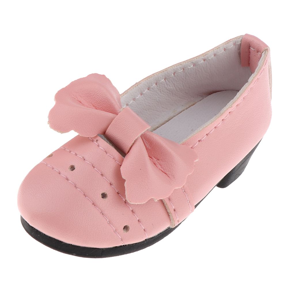 marque generique - 1/3 Chaussures BJD Bowknot Talons hauts pour Dollfie Girl Dress-up Accessoire Rose - Poupons
