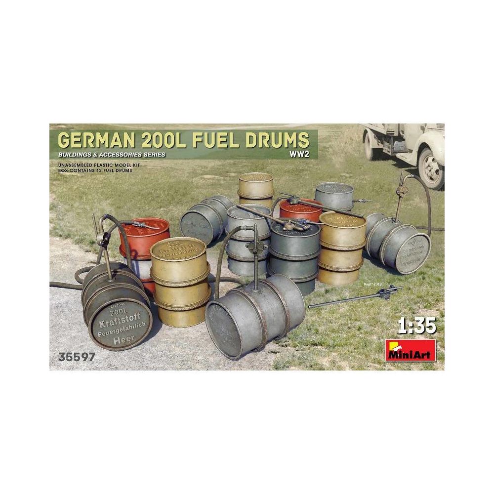 Mini Art - German 200l Fuel Drums Ww2 - Décor Modélisme - Accessoires maquettes