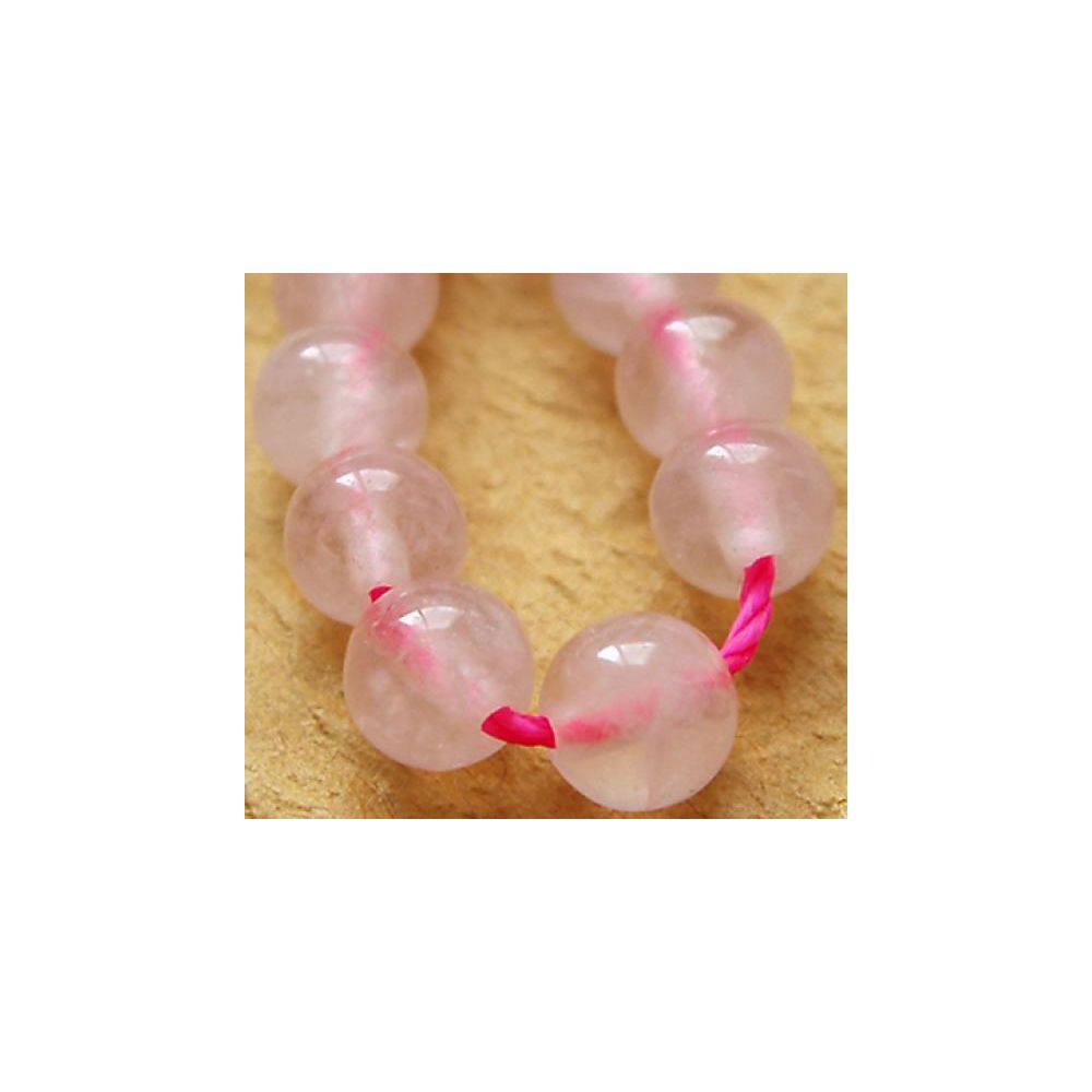 marque generique - 6mm Rose Perles Rondes en Vrac -Longueur 15,5 pouces - Perles