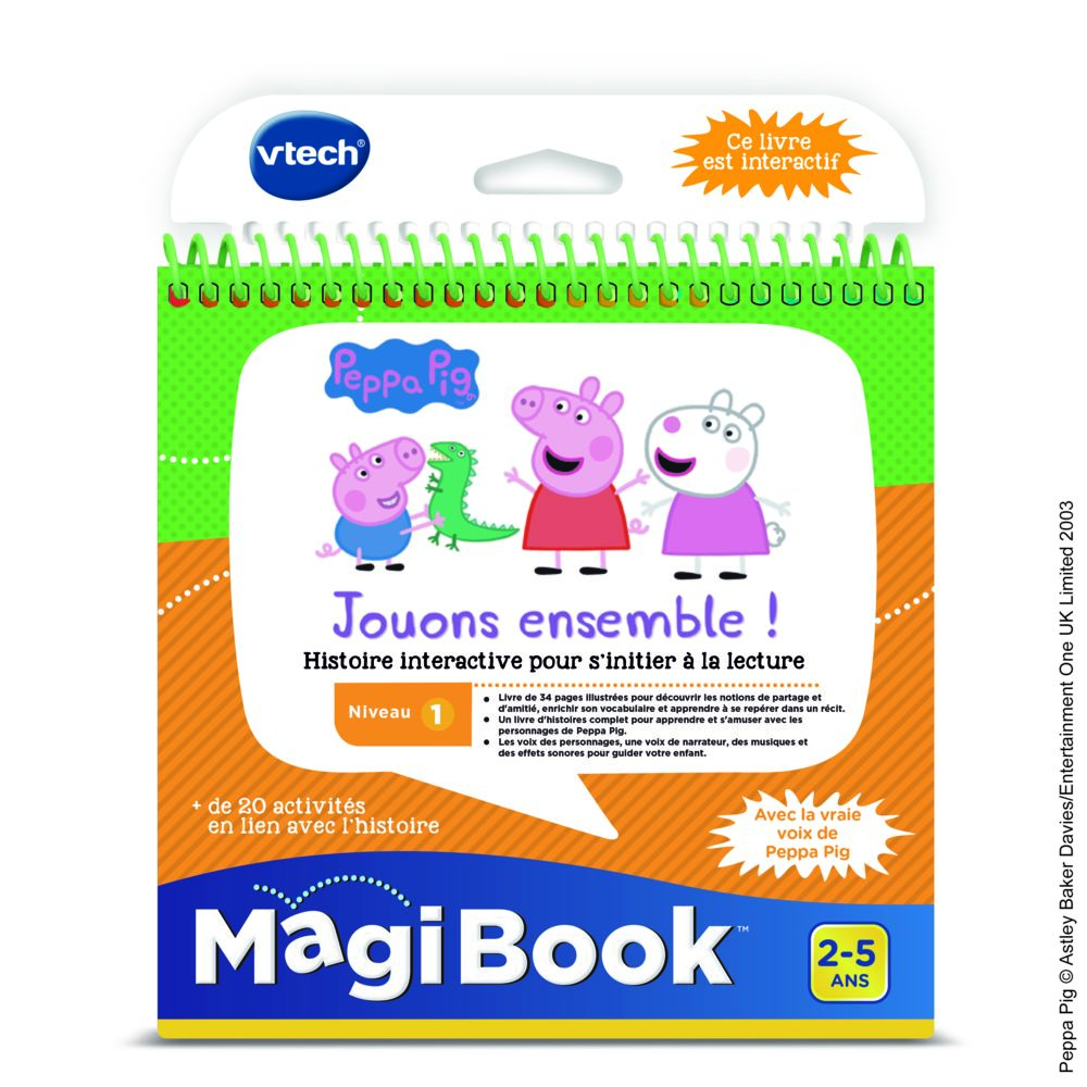 Vtech - MagiBook - Peppa Pig, jouons ensemble - Jeux éducatifs