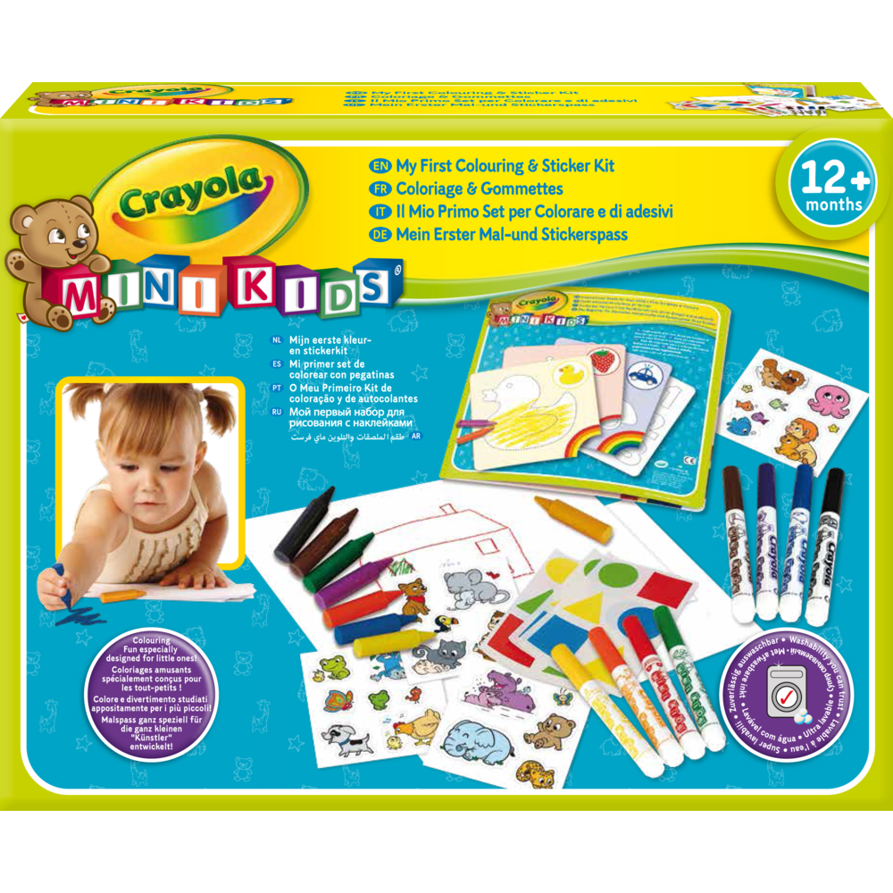 Crayola - Mon 1er coffret de coloriage et de gommettes - 10570 - Dessin et peinture