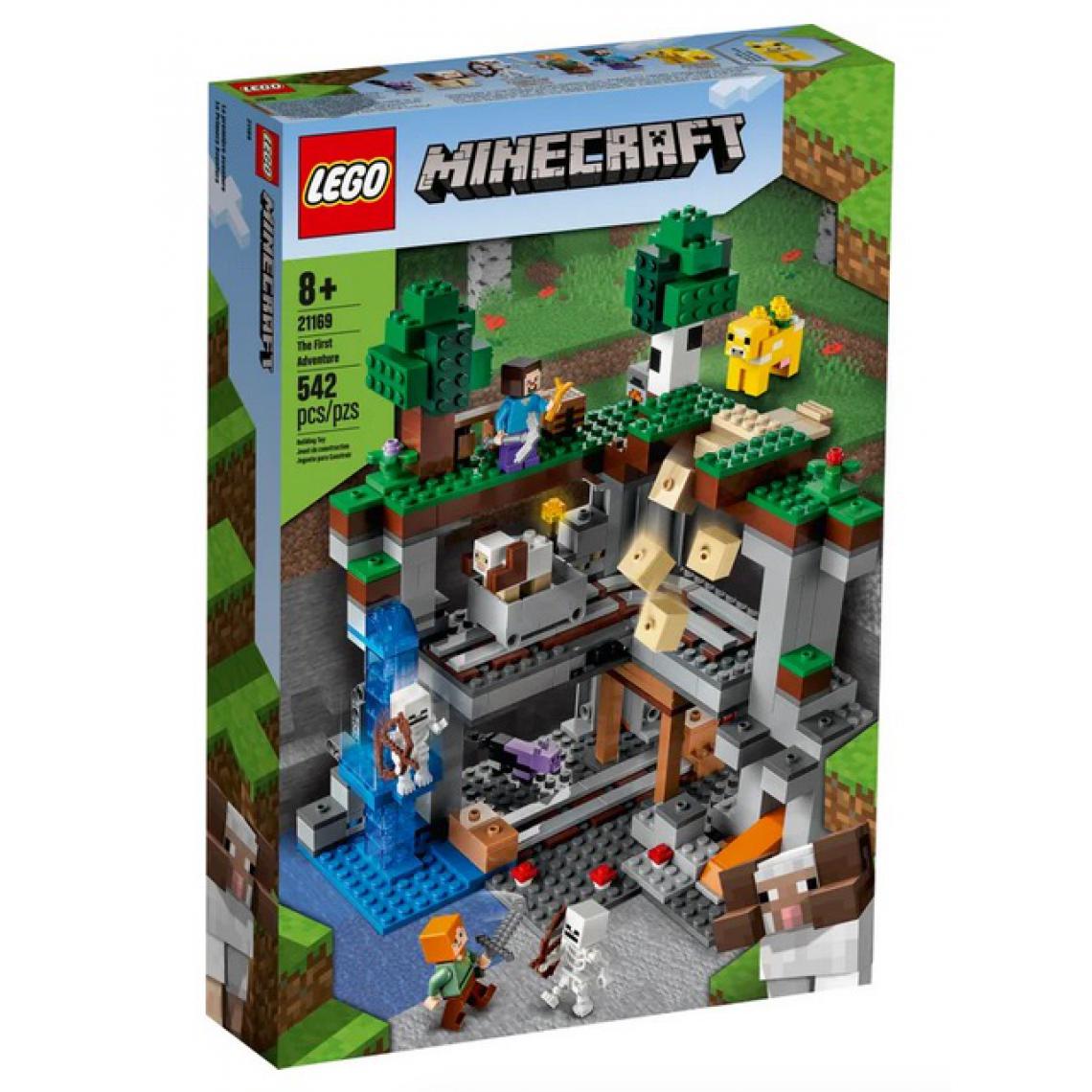 Lego - LEGO 21169 Minecraft™ La Premiere Aventure Jeu du Nether avec Steve, Alex, le Squelette, le Chat Mort, Moobloom - Briques Lego