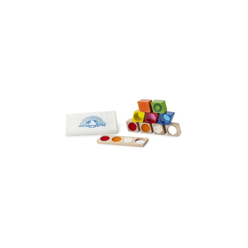 Wonderworld - Wonderworld Wonder Sensory Block Toys - Promotes Development of Learning Vision Touch Hearing Colors 10 Piece Toy Set - Briques et blocs