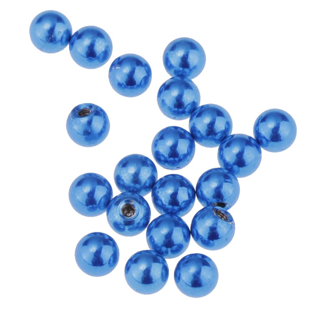 marque generique - 20 pièces en acier inoxydable Piercing bijoux 4mm boules Fit 16 Gauge Blue - Perles