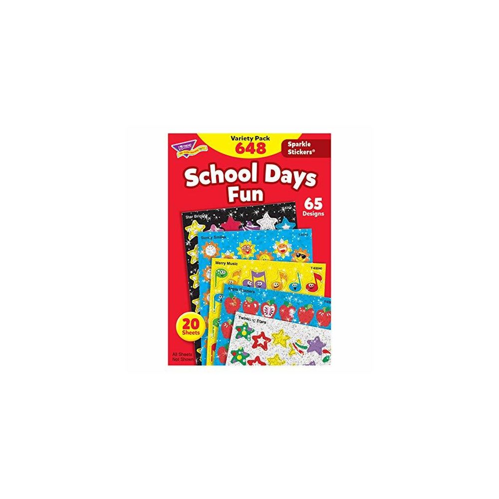 Trend - Trend Enterprises Trend School Days Sparkle Sticker Variety Pack - Set of 648 - Assorted Colors - T63909 - Accessoires Puzzles