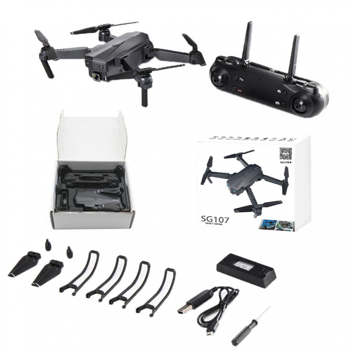 marque generique - Drone RC Avec Caméra à Flux Optique Quadcopter 4K 2 Caméras - Voitures