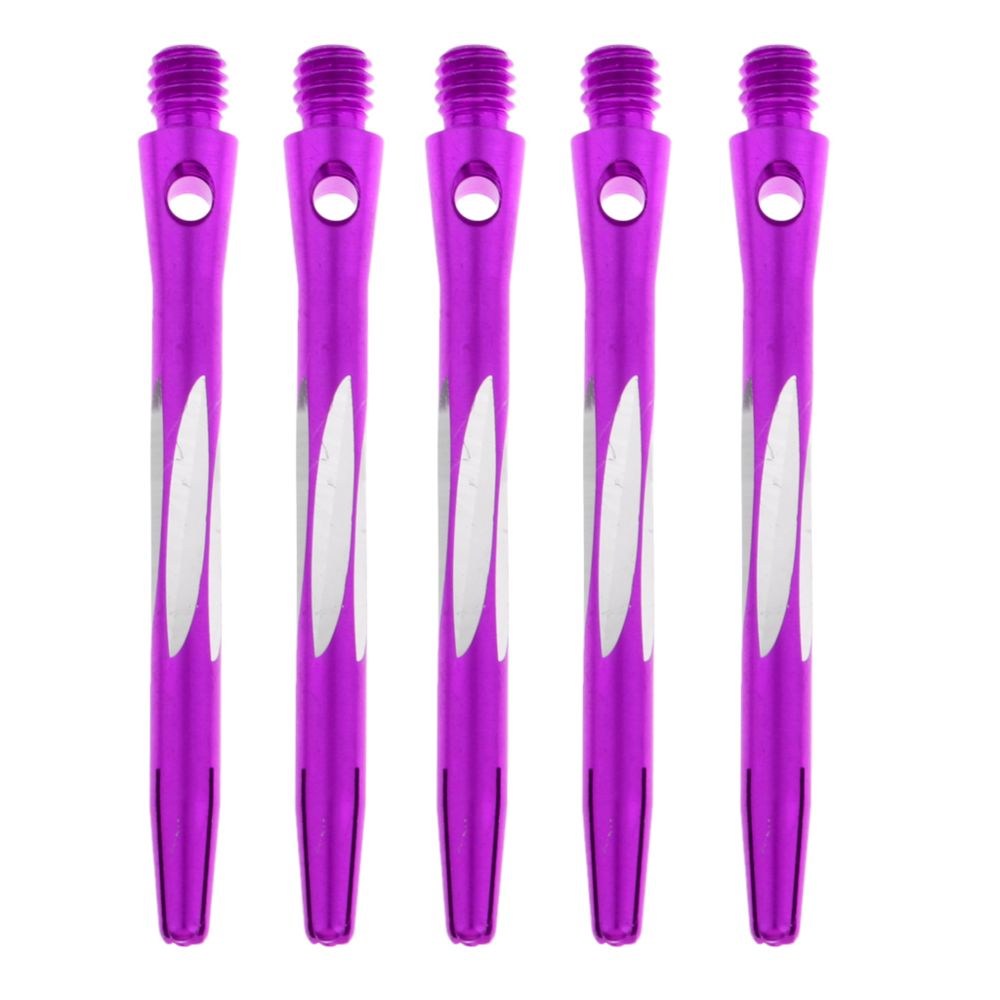 marque generique - 1 paquet de 5pcs alliage d'aluminium flèches tiges Harrows Dart Stems Medium Violet - Accessoires fléchettes