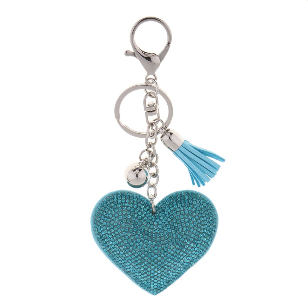 marque generique - Personnalité de la mode Creative Sac Accessoires porte-clés pendentif Bleu - Perles