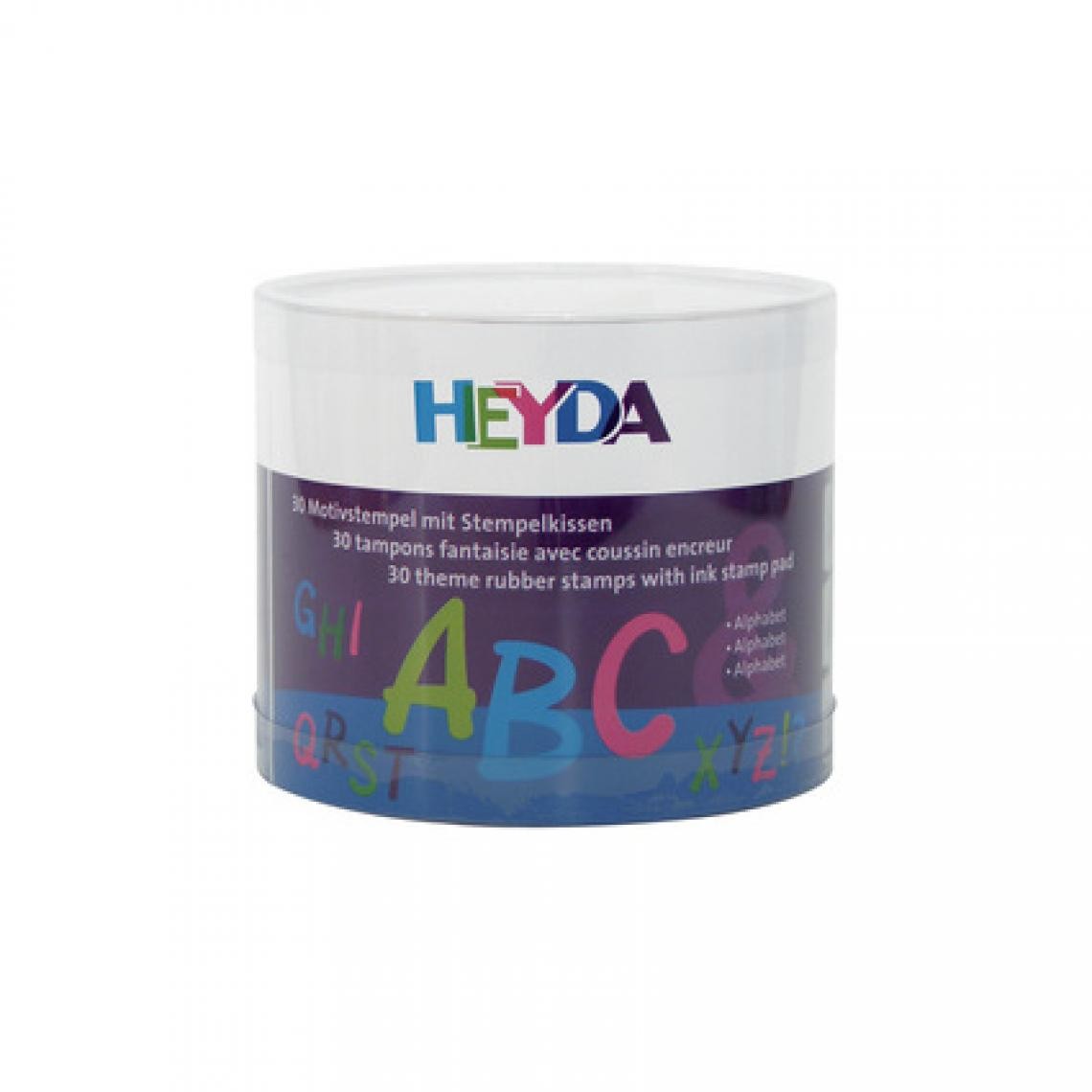Heytec Heyco - HEYDA Kit de tampons à motifs 'alphabet', boîte transparente () - Bricolage et jardinage