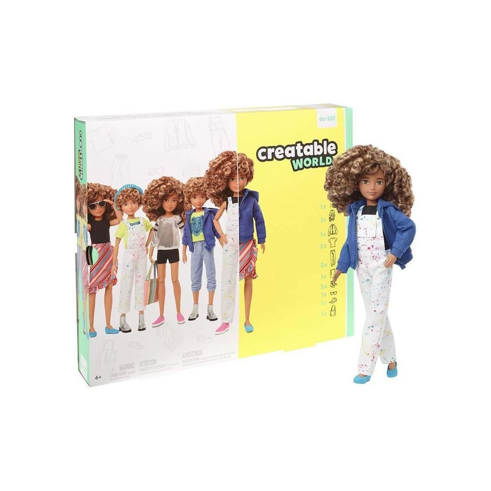 Mattel - CREATABLE WORLD Kit complet cheveux blonds frisés - GGG56 - Poupée Mannequin - 6 ans et + - Films et séries