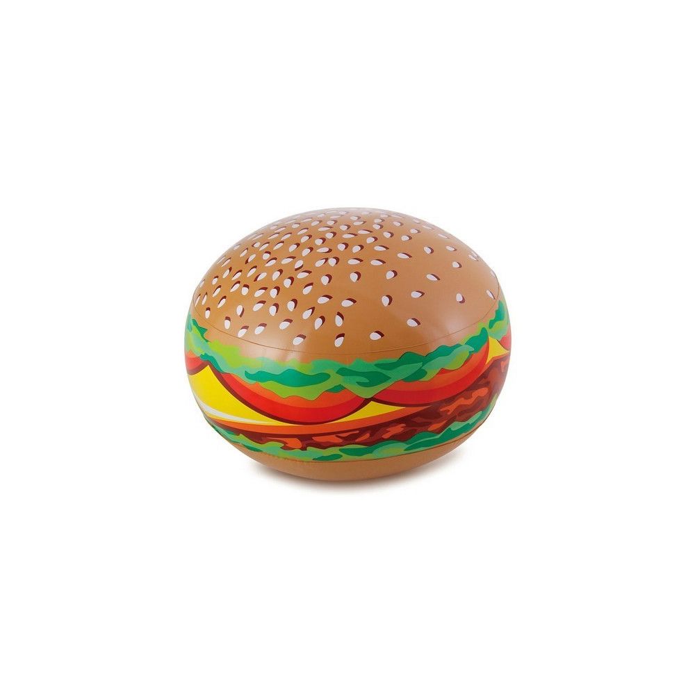 Totalcadeau - Ballon Gonflable en forme de burger en PVC (Ø 61 cm) - Jeux de plage