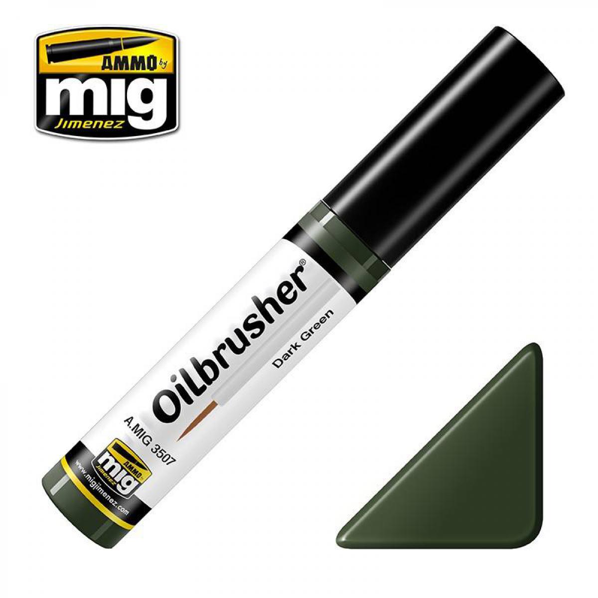 Mig Jimenez Ammo - Peintures Oilbrusher Dark Green - Accessoires maquettes
