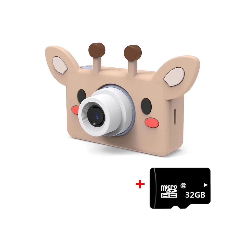 Wewoo - Caméra Enfant D9 800 W Pixel Lens Mode Mini de sport numérique mince et légère avec écran de 2,0 pouces et étui de protection en forme de girafe et mémoire 32G pour enfants - Appareil photo enfant