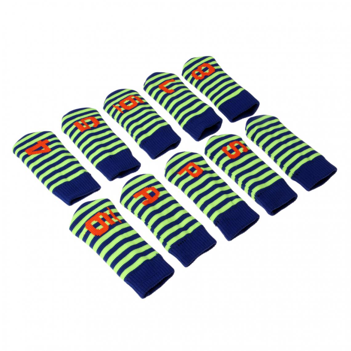 marque generique - 10 pièces tricoté couverture de tête de fer de golf set club putter couvre-chefs vert - Jeux de balles