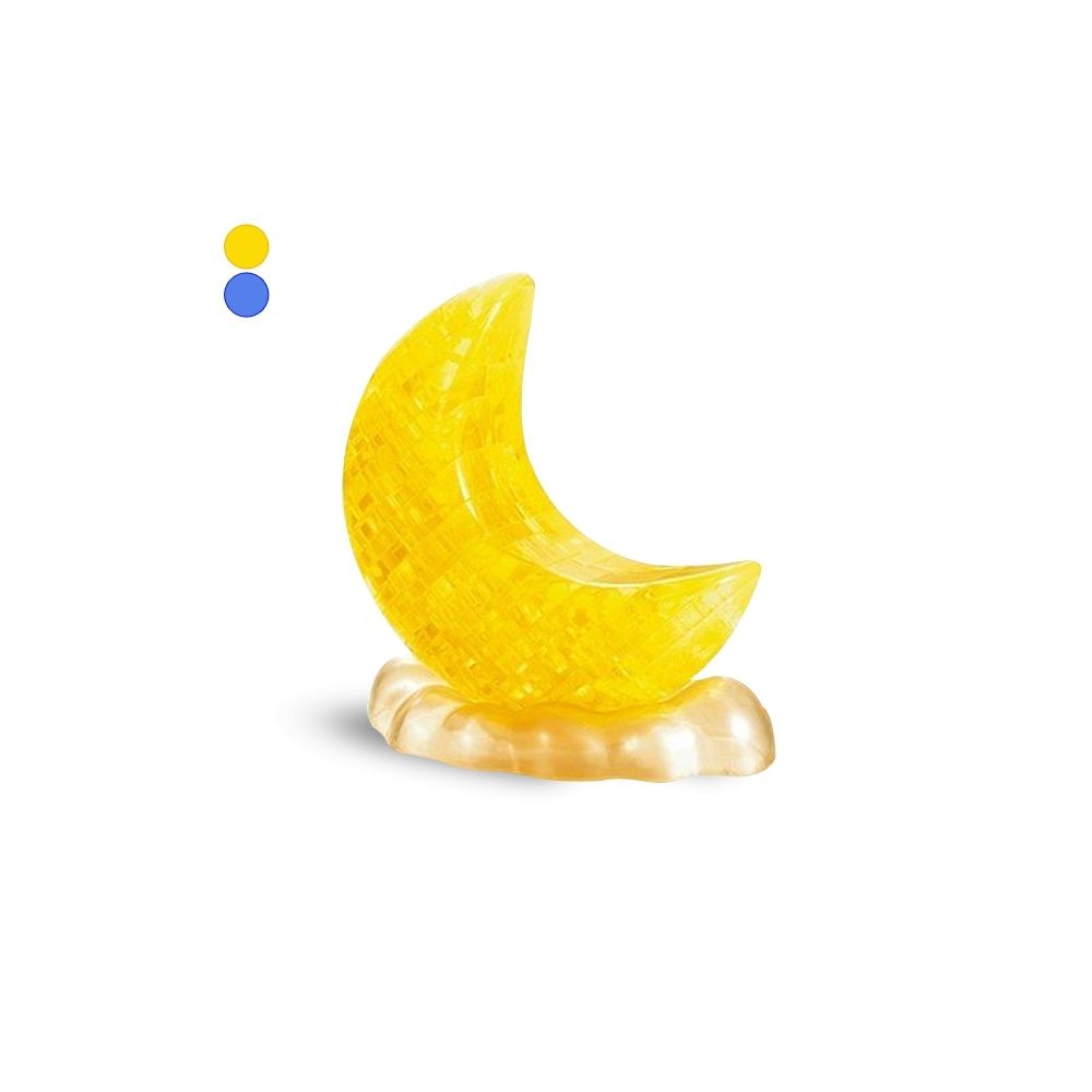 Totalcadeau - Puzzle lune en 3D jaune - Animaux