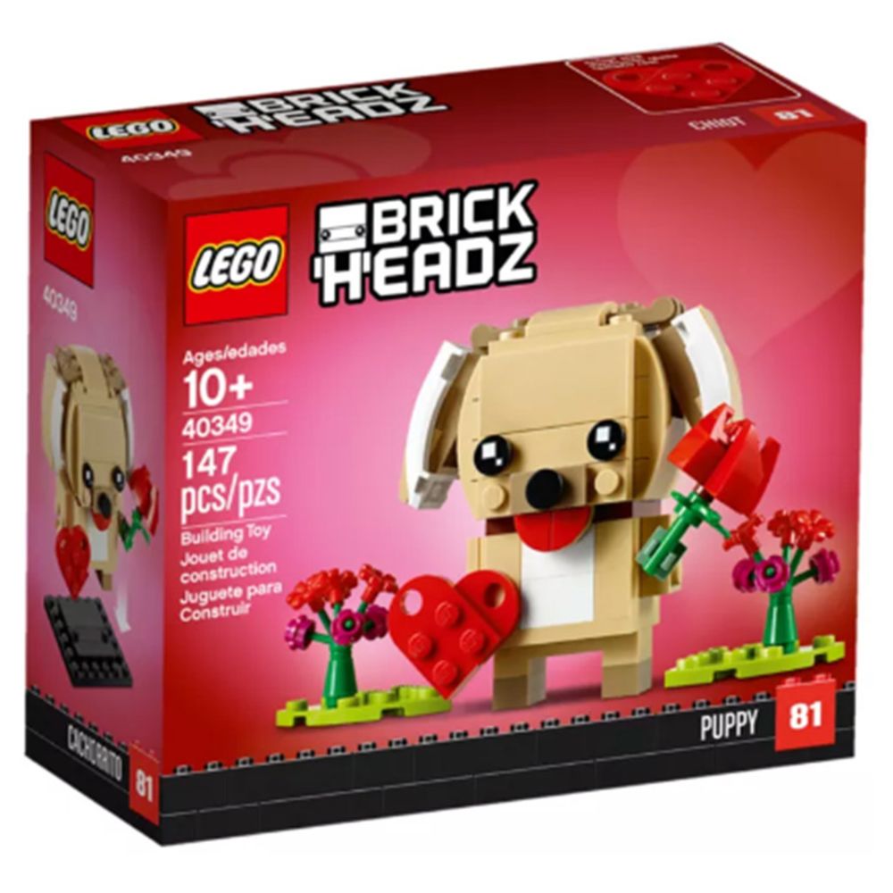 Lego - LEGO 40349 BrickHeadz - Chiot de la Saint-Valentin - Jeux éducatifs