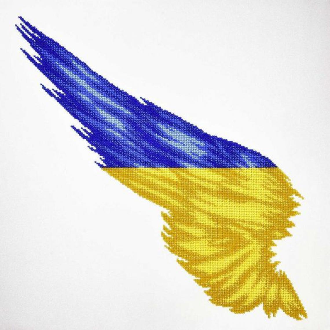 Miniart Crafts - Flügel-Flagge Ukraine, Perlenstickset - Miniart Crafts - Accessoires et pièces