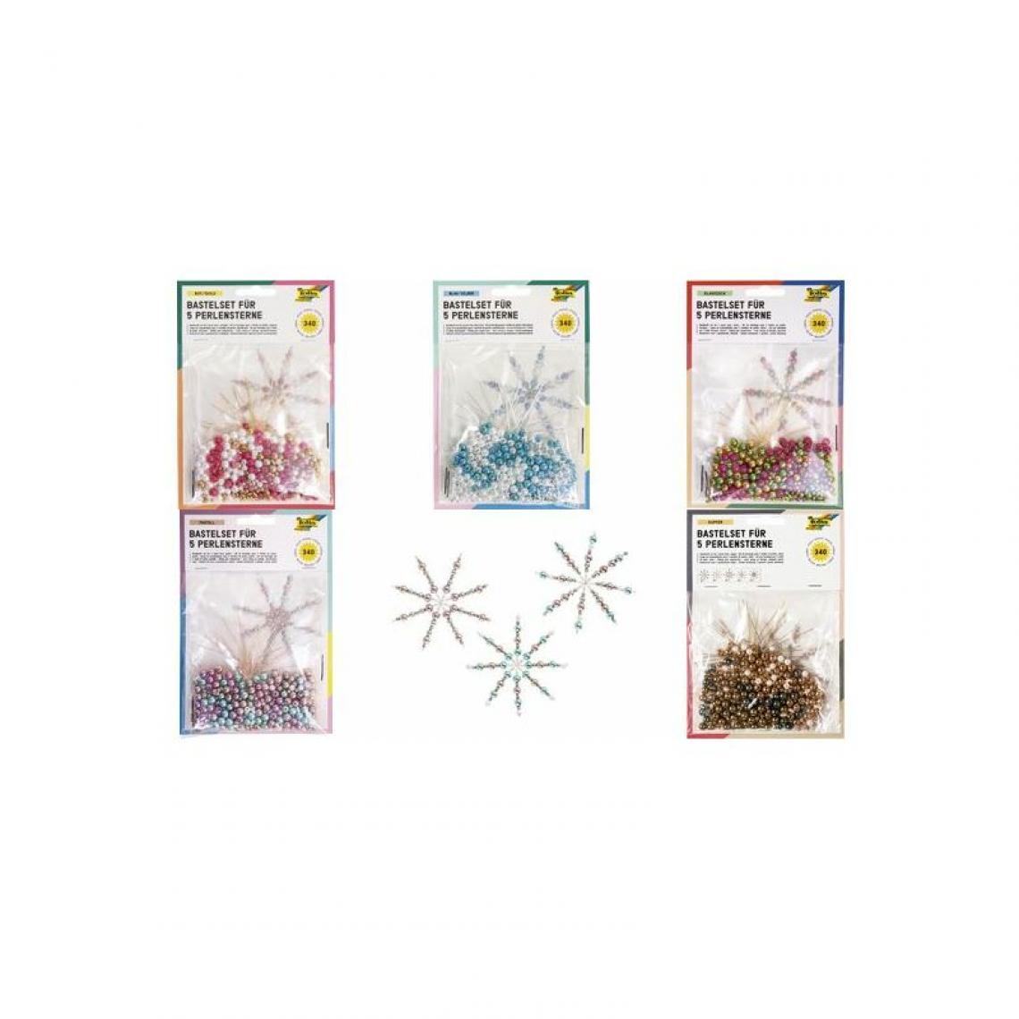 Folia - folia Kit d'étoiles en perles, 340 pièces, rouge () - Bricolage et jardinage