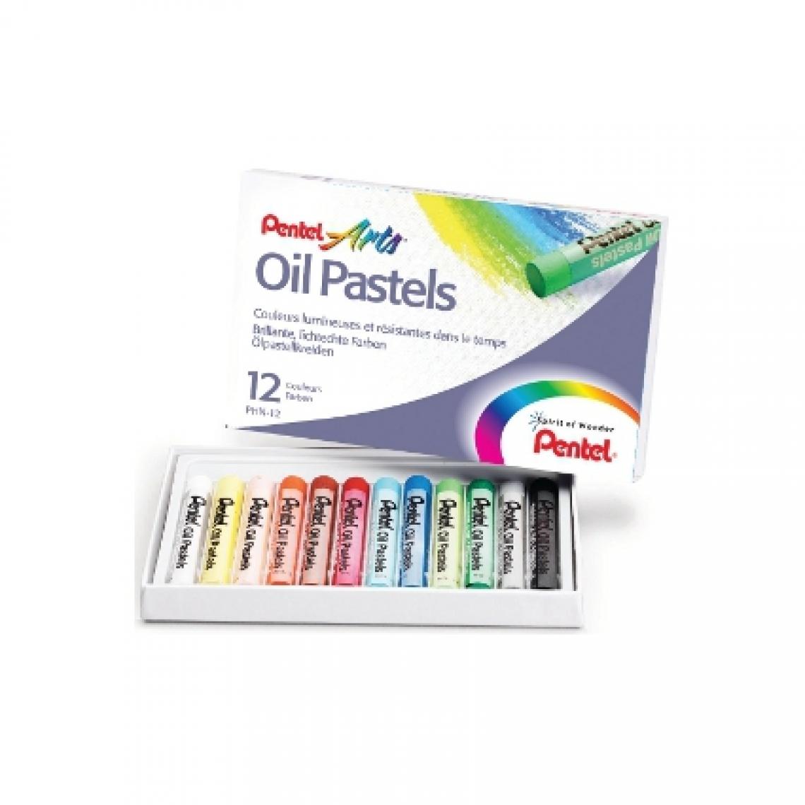 Pentel - PentelArts pastel à huile PHN4, étui en plastique de 12 () - Bricolage et jardinage
