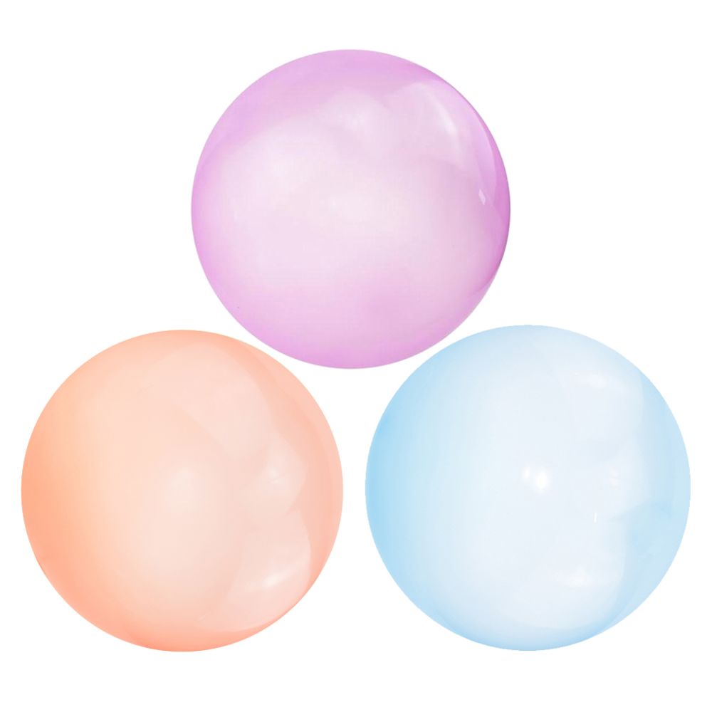 marque generique - 3x Ballon à Bulles Gonflable Ballon à Bulles Fête En Plein Air Violet Bleu Orange S - Jeux de récréation