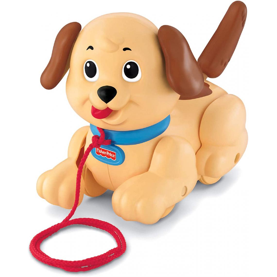 Fisher Price - jouet chien à tirer bébé pour encourager l'enfant à marcher - Jeux éducatifs