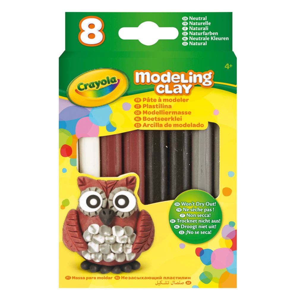Crayola - Pâte à modeler : 8 bâtons couleurs naturelles - Modelage