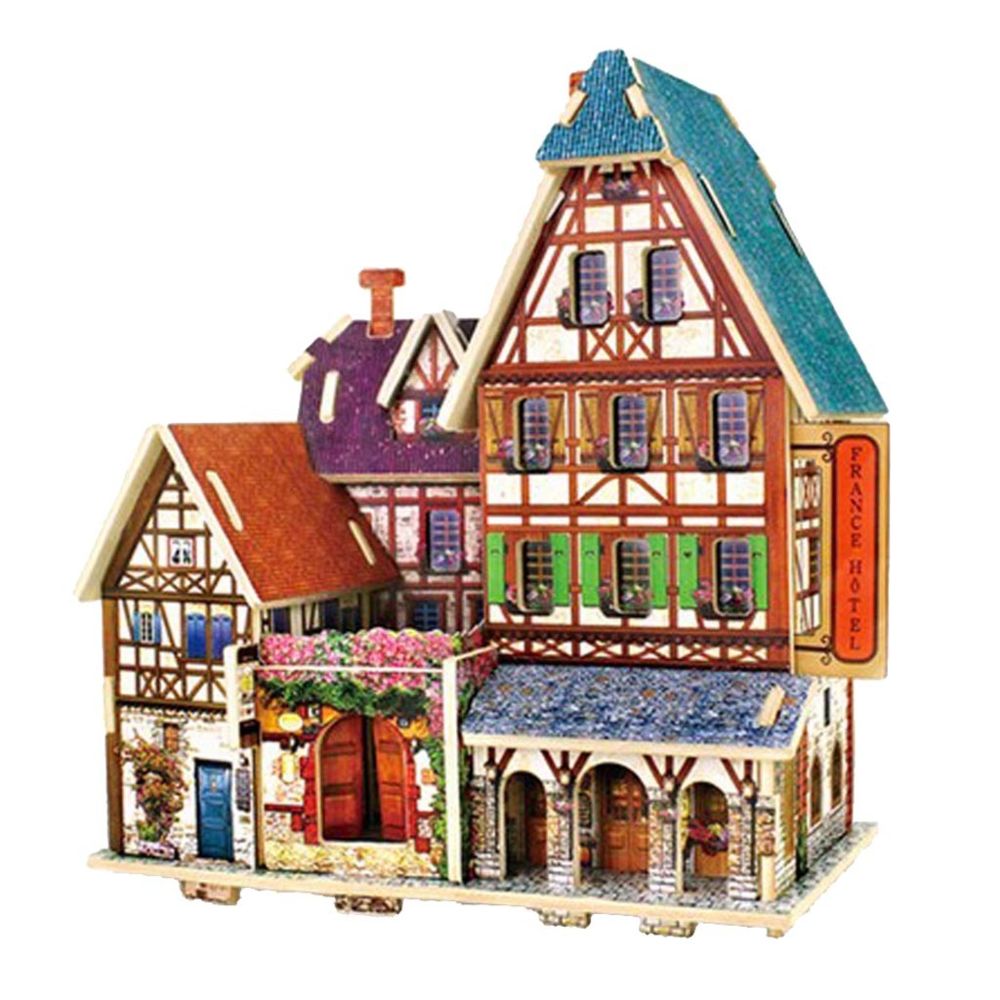 marque generique - 1:24 bricolage miniature maison mobilier kit enfants cadeaux x-mas -france hotel - Poupées